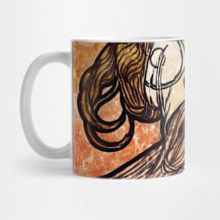 Pretty Art Nouveau Girl Mug